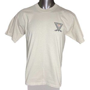 Vintage XIX Olympic Winter Games 2002 Salt Lake City T Shirt Beige Men Size L u